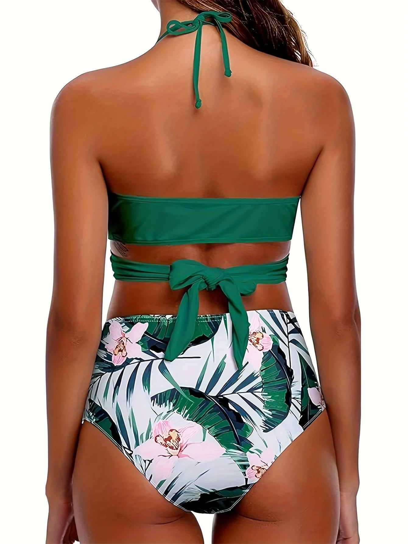 Women Sexy Swimsuit Cross-Body Fashionable European and American Collar Swimsuit Bikini