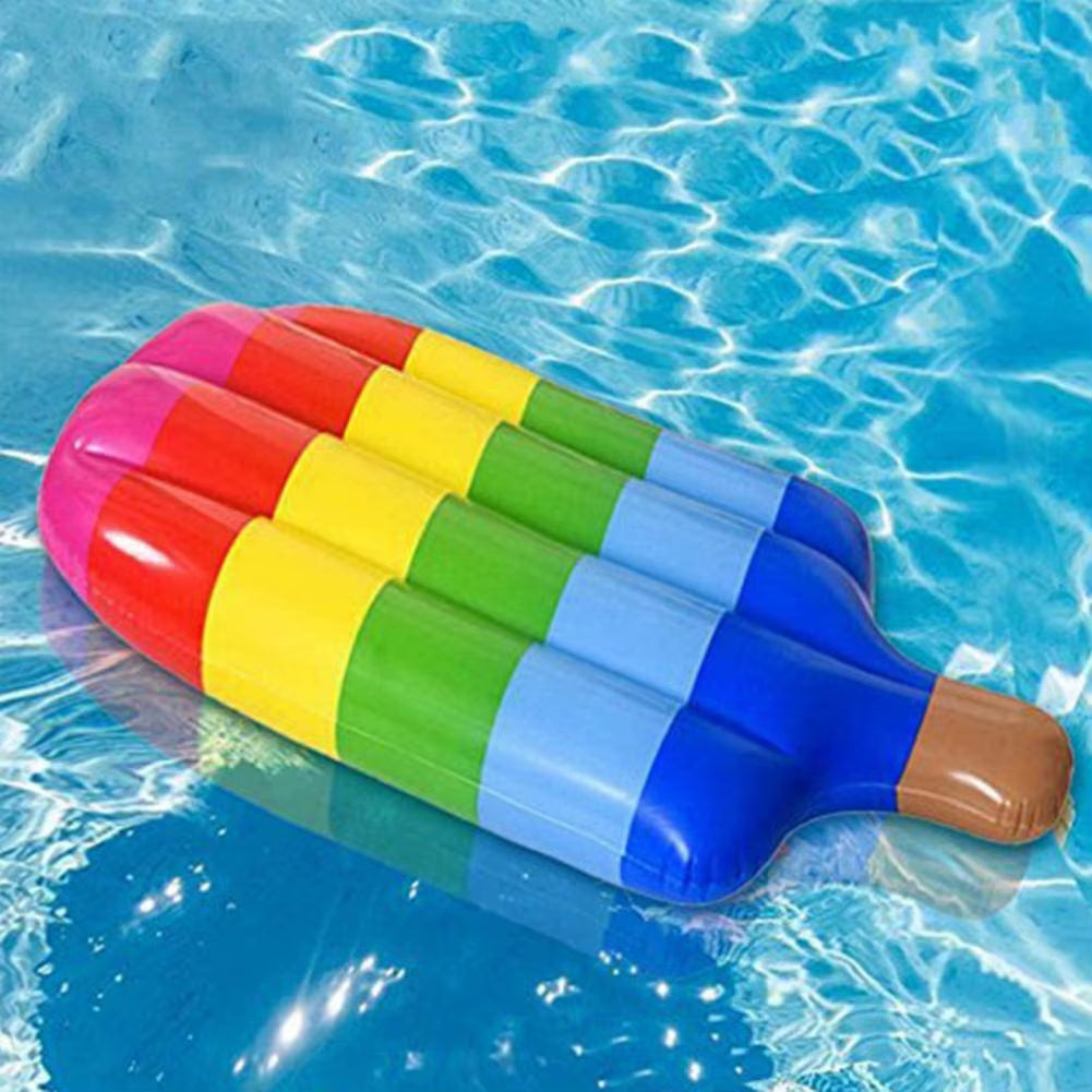 180Cm Inflatable Pool Float Lounge Ice Cream Inflatable Floating Bed Water Recliner Swimming Mattress Pool Float Row