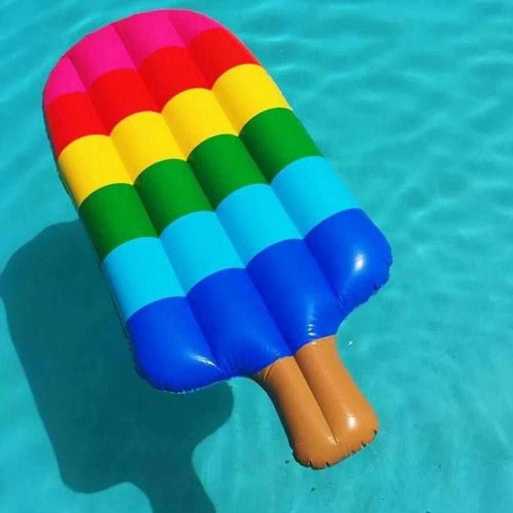 180Cm Inflatable Pool Float Lounge Ice Cream Inflatable Floating Bed Water Recliner Swimming Mattress Pool Float Row