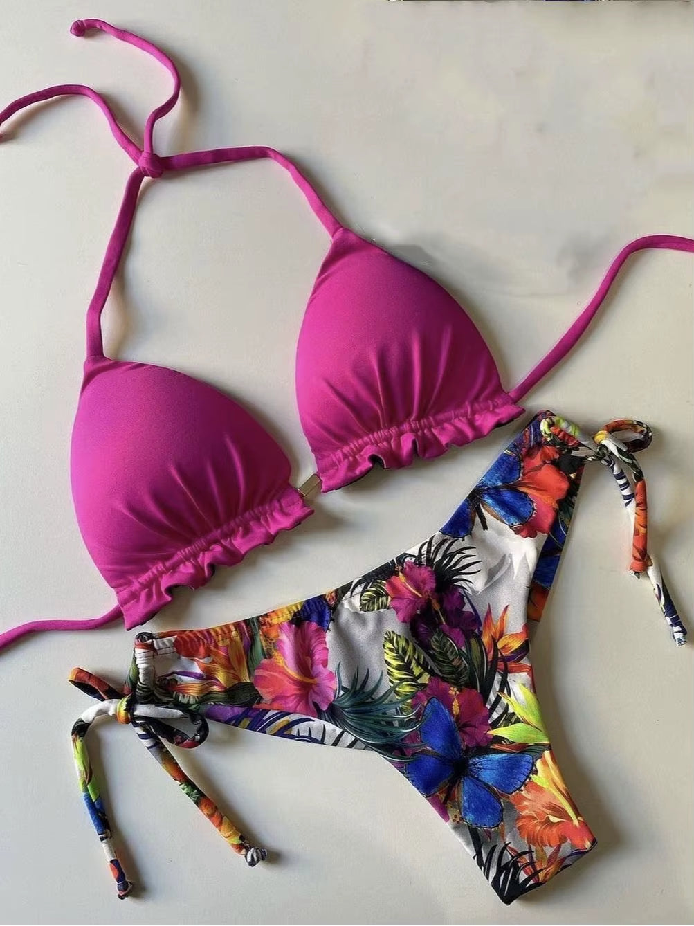 2022 Bikini Set Women Swimwear Push up Swimsuit Bottom Print Brazilian Biquini Bathing Suit Swim Wear Beach